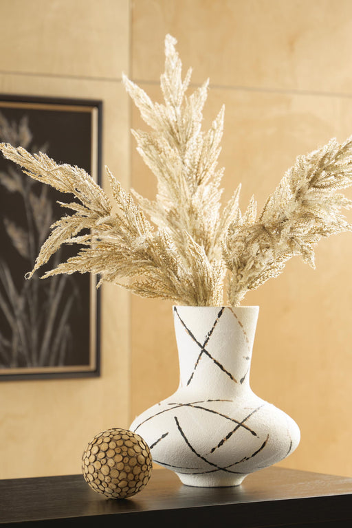 Brockford - Vase - Cream / Black / Brown – Vases & Jars by Signature Design by Ashley® at Furniture Wholesale Plus , Nashville furniture store