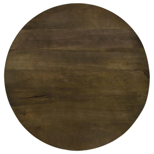 Yaritza - Round Mango Wood Coffee Table - Natural And Gunmetal – Coffee Tables by CoasterEssence at Furniture Wholesale Plus , Nashville furniture store