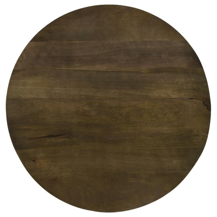Yaritza - Round Mango Wood Coffee Table - Natural And Gunmetal – Coffee Tables by CoasterEssence at Furniture Wholesale Plus , Nashville furniture store