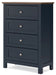 Landocken - Four Drawer Chest - Brown / Blue – Accent Chests by Signature Design by Ashley® at Furniture Wholesale Plus , Nashville furniture store