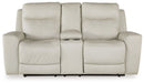 Mindanao - Power Reclining Loveseat With Console /Adj Hdrst – Reclining Loveseats by Signature Design by Ashley® at Furniture Wholesale Plus , Nashville furniture store