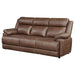 Ellington - Upholstered Padded Arm Sofa - Dark Brown – Stationary Sofas by Coaster Fine Furniture at Furniture Wholesale Plus , Nashville furniture store