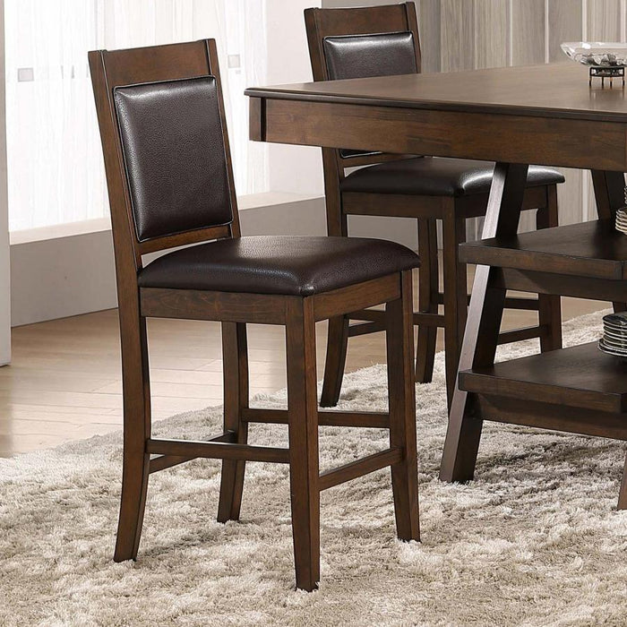 Dewey - Upholstered Counter Chair (Set of 2) - Walnut - Premium Stool Sets from CoasterEssence - Just $259! Shop now at Furniture Wholesale Plus  We are the best furniture store in Nashville, Hendersonville, Goodlettsville, Madison, Antioch, Mount Juliet, Lebanon, Gallatin, Springfield, Murfreesboro, Franklin, Brentwood
