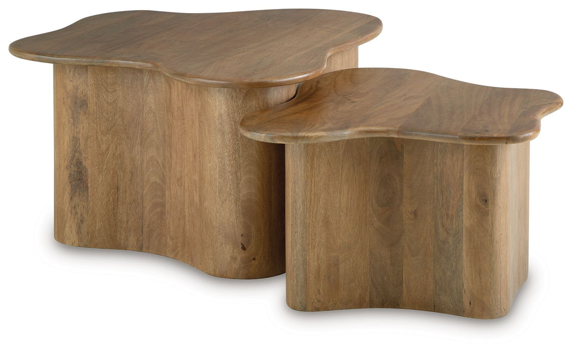Abeford - Accent Cocktail Table (Set of 2) - Brown – Table Sets by Signature Design by Ashley® at Furniture Wholesale Plus , Nashville furniture store