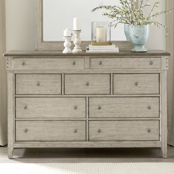 Ivy Hollow - 9 Drawer Dresser - Weathered Linen / Dusty Taupe – Dressers by Liberty Furniture at Furniture Wholesale Plus , Nashville furniture store