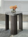 Surmour - Triangle End Table - Gray / Brown – End Tables by Signature Design by Ashley® at Furniture Wholesale Plus , Nashville furniture store