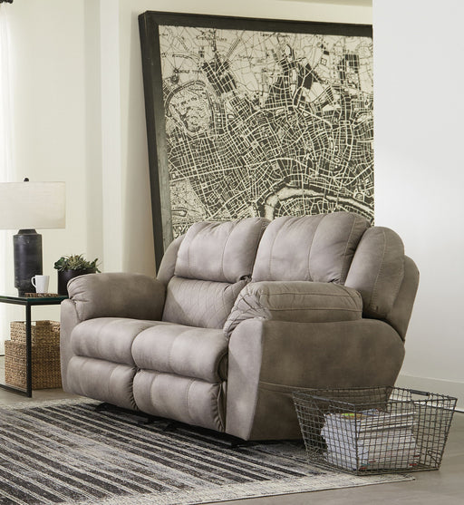 Flynn - Power Lay Flat Rocking Loveseat With Power Adjustable Headrest & Lumbar And Dual Heat & Massage - Fig – Reclining Loveseats by Catnapper at Furniture Wholesale Plus , Nashville furniture store