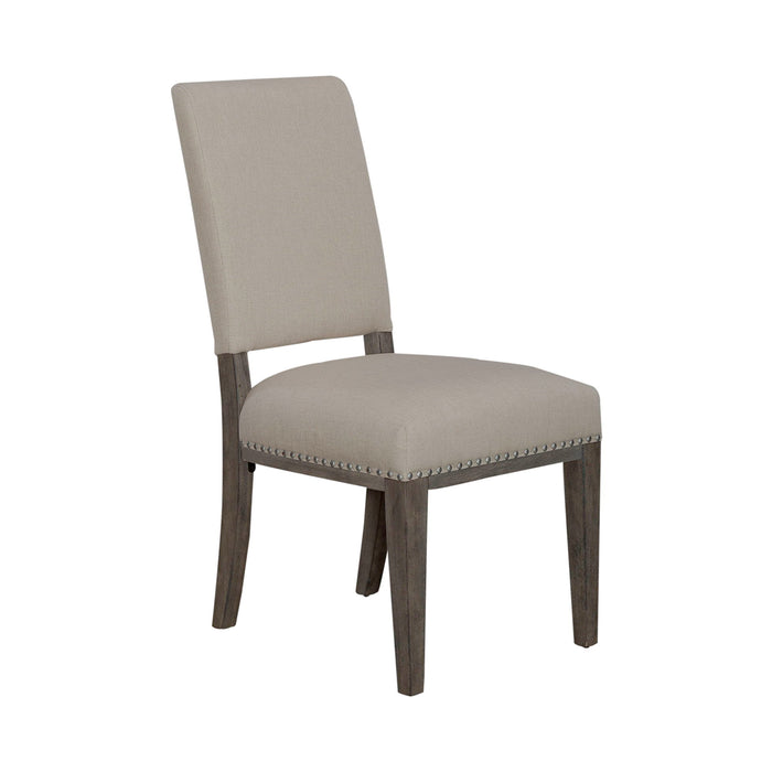 Westfield - 5 Piece Pedestal Table Set (Upholstered Side Chairs) - Havana Brown – 5 Piece Dining Room Sets by Liberty Furniture at Furniture Wholesale Plus , Nashville furniture store