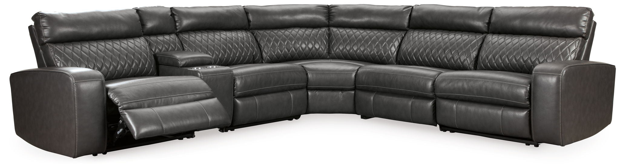 Samperstone - Power Reclining Sectional – Reclining Sectionals by Signature Design by Ashley® at Furniture Wholesale Plus , Nashville furniture store