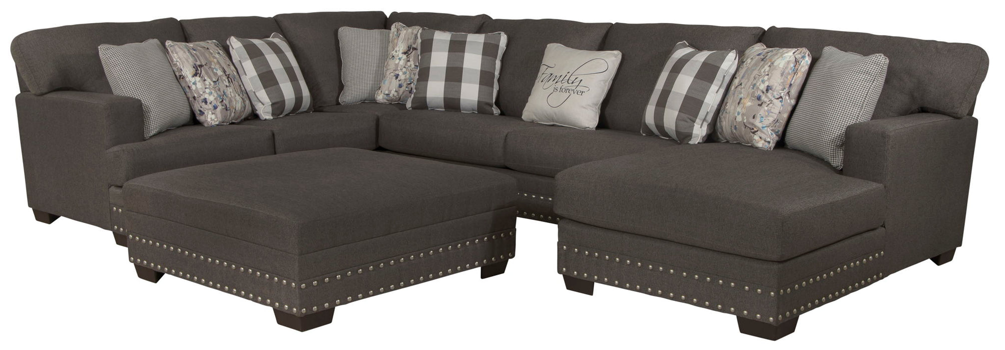 Crawford - Sectional With Cocktail Ottoman – 2 Piece Living Room Sets by Jackson at Furniture Wholesale Plus , Nashville furniture store