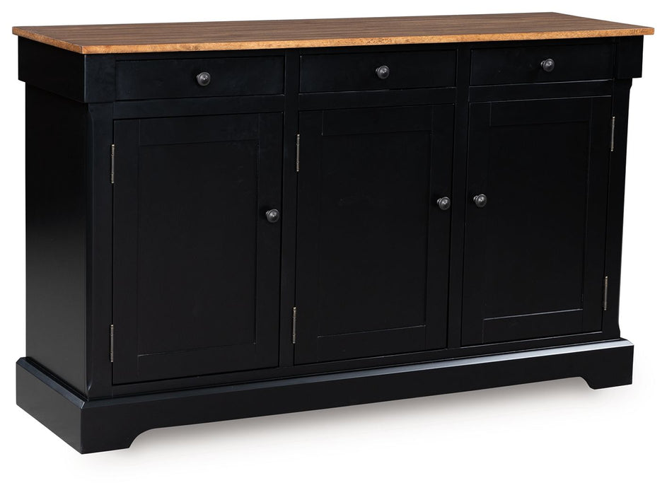 Wildenauer - Dining Room Buffet - Brown / Black – Servers by Signature Design by Ashley® at Furniture Wholesale Plus , Nashville furniture store