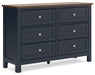 Landocken - Dresser - Brown / Blue – Dressers by Signature Design by Ashley® at Furniture Wholesale Plus , Nashville furniture store