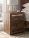 Janfyn - Two Drawer Night Stand - Brown – Nightstands w/ Charging Stations by Signature Design by Ashley® at Furniture Wholesale Plus , Nashville furniture store