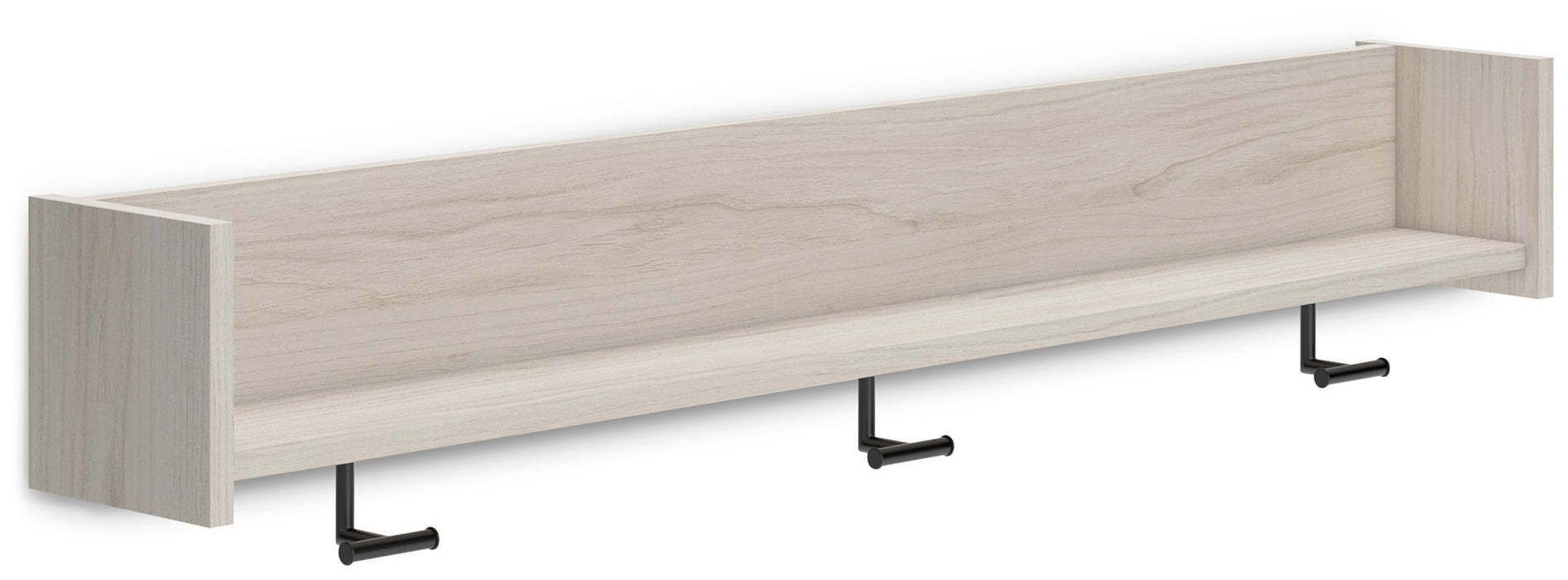 Socalle - Wall Mounted Coat Rack w/Shelf - Light Natural – Wall Mounted Coat Racks by Signature Design by Ashley® at Furniture Wholesale Plus , Nashville furniture store