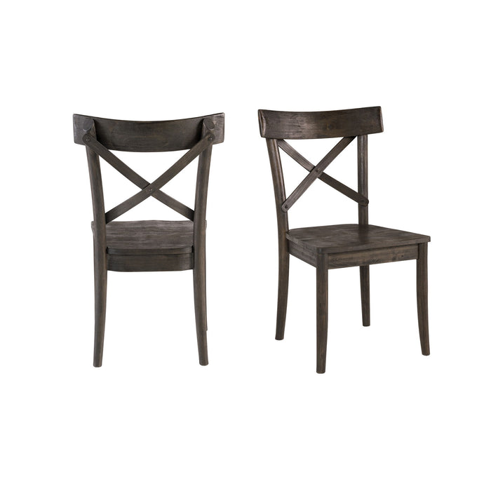 Coronado - Wooden Side Chair (Set of 2) - Dark Brown – Chair Sets by Elements International at Furniture Wholesale Plus , Nashville furniture store