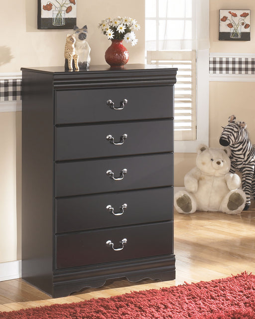 Huey Vineyard - Five Drawer Chest - Black – Accent Chests by Signature Design by Ashley® at Furniture Wholesale Plus , Nashville furniture store