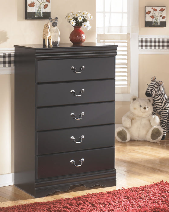 Huey Vineyard - Five Drawer Chest - Black – Accent Chests by Signature Design by Ashley® at Furniture Wholesale Plus , Nashville furniture store