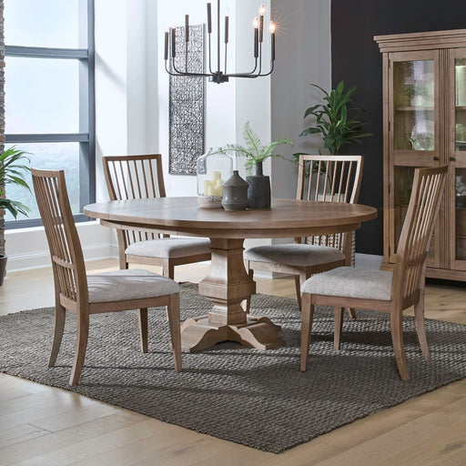 Haven Hills - 5 Piece Pedestal Table Set - Camel Beige – 5 Piece Dining Room Sets by Liberty Furniture at Furniture Wholesale Plus , Nashville furniture store