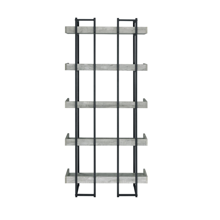 Preston - Bookshelf - Gray – Standard Bookcases by Elements International at Furniture Wholesale Plus , Nashville furniture store