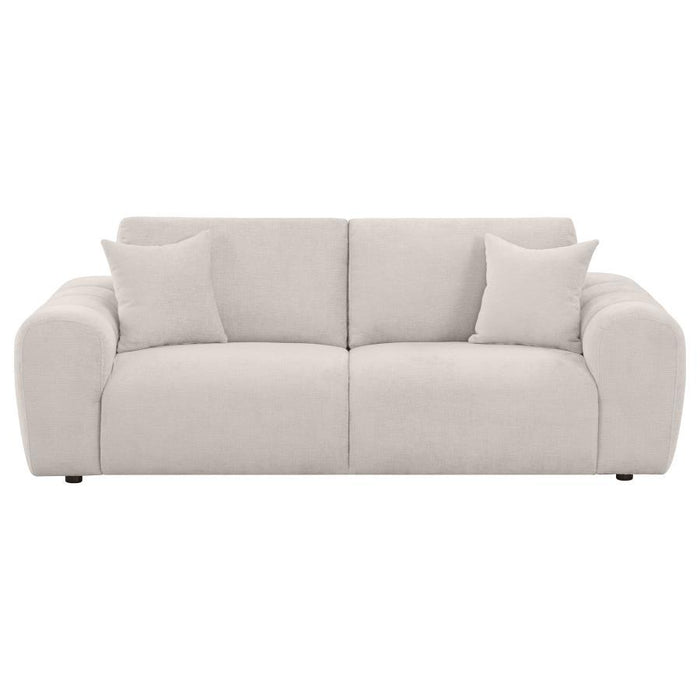 Burnett - Chenille Upholstered Wide Arm Sofa – Stationary Sofas by Coaster Fine Furniture at Furniture Wholesale Plus , Nashville furniture store