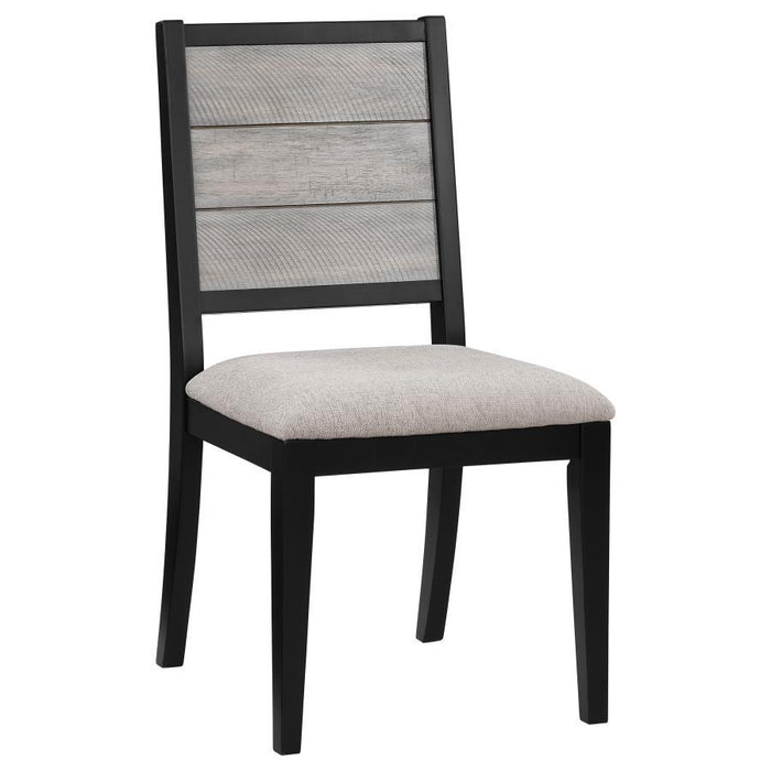 Elodie - Wood Dining Side Chair (Set of 2) - Gray And Black – Chair Sets by Coaster Fine Furniture at Furniture Wholesale Plus , Nashville furniture store