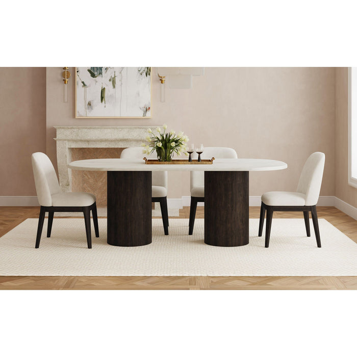 Sylvie - 5 Piece Standard Height Dining Set, Oval Table – 5 Piece Dining Room Sets by Elements International at Furniture Wholesale Plus , Nashville furniture store