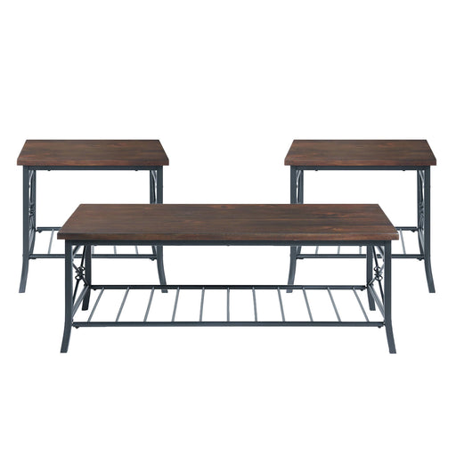 Mica - Three Pack Occasional Set - Brown – Table Sets by Elements International at Furniture Wholesale Plus , Nashville furniture store