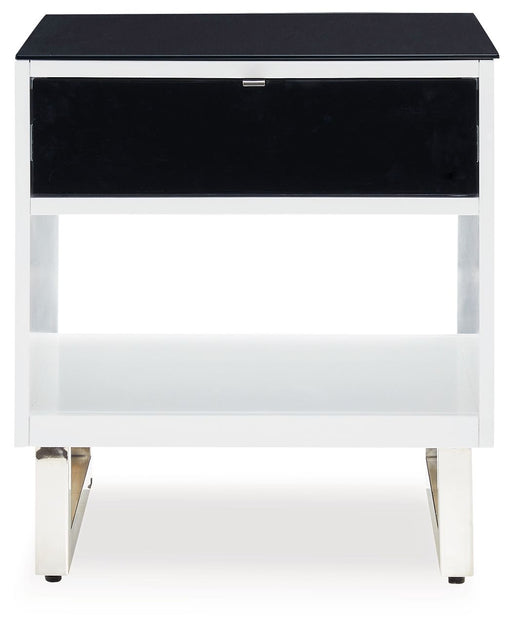 Gardoni - Rectangular End Table - White / Black – End Tables by Signature Design by Ashley® at Furniture Wholesale Plus , Nashville furniture store