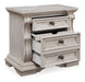 Bruchandi - Three Drawer Night Stand - Antique White – Nightstands w/ Charging Stations by Signature Design by Ashley® at Furniture Wholesale Plus , Nashville furniture store