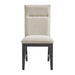 Axel - Fabric Dining Chair (Set of 2) - Light Gray / Espresso – Chair Sets by Elements International at Furniture Wholesale Plus , Nashville furniture store