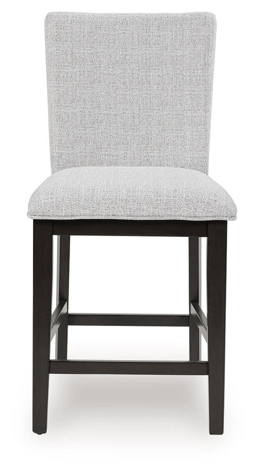 Neymorton - Dark Grayish Brown - Upholstered Barstool (Set of 2) - Premium Stool Sets from Signature Design by Ashley® - Just $298! Shop now at Furniture Wholesale Plus  We are the best furniture store in Nashville, Hendersonville, Goodlettsville, Madison, Antioch, Mount Juliet, Lebanon, Gallatin, Springfield, Murfreesboro, Franklin, Brentwood