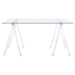 Amaturo - Glass Top Acrylic Writing Desk - Clear – Writing Desks by CoasterEssence at Furniture Wholesale Plus , Nashville furniture store