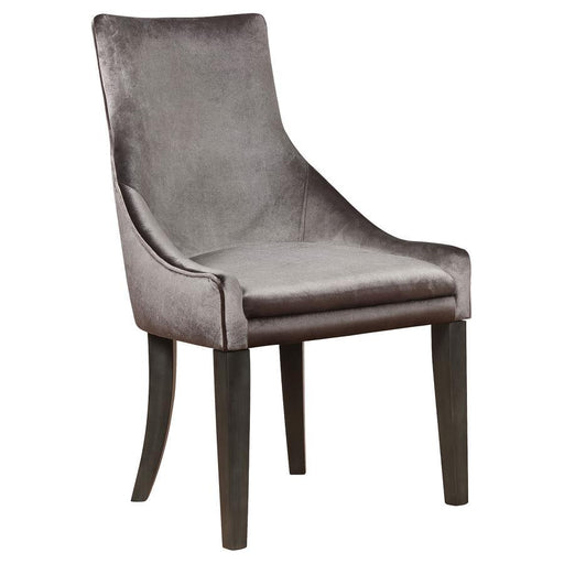 Phelps - Velvet Upholstered Dining Side Chair (Set of 2) - Gray - Premium Chair Sets from CoasterElevations - Just $459! Shop now at Furniture Wholesale Plus  We are the best furniture store in Nashville, Hendersonville, Goodlettsville, Madison, Antioch, Mount Juliet, Lebanon, Gallatin, Springfield, Murfreesboro, Franklin, Brentwood