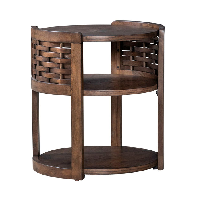 Warren Park - Round End Table - Coffee Brown – End Tables by Liberty Furniture at Furniture Wholesale Plus , Nashville furniture store