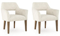 Marxmore - Dining Upholstered Arm Chair (Set of 2) - Beige / Brown – Chair Sets by Benchcraft® at Furniture Wholesale Plus , Nashville furniture store