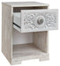 Paxberry - One Drawer Night Stand - Open Cubby - Whitewash – Accent Nightstands by Signature Design by Ashley® at Furniture Wholesale Plus , Nashville furniture store
