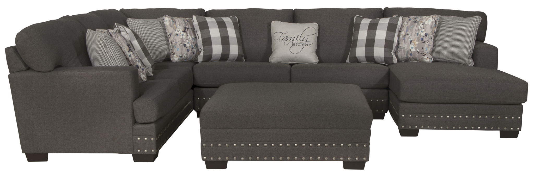Crawford - Sectional With Cocktail Ottoman – 2 Piece Living Room Sets by Jackson at Furniture Wholesale Plus , Nashville furniture store