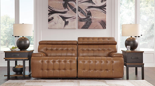 Temmpton - 2-Piece Power Reclining Sectional Loveseat - Chocolate – Reclining Sectionals by Signature Design by Ashley® at Furniture Wholesale Plus , Nashville furniture store