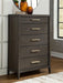 Westonfort - Five Drawer Chest - Espresso – Accent Chests by Ashley® at Furniture Wholesale Plus , Nashville furniture store