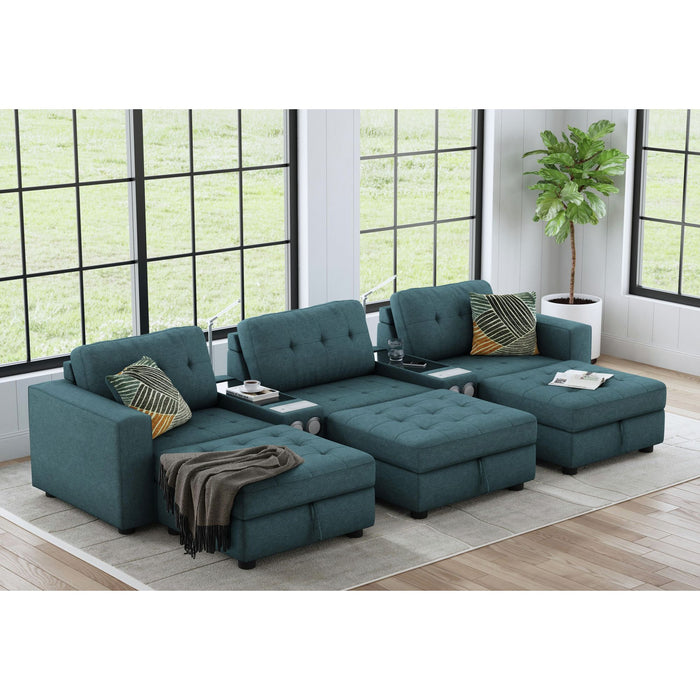 Options One - Living Room Set Sectional – 2 Piece Living Room Sets by Elements International at Furniture Wholesale Plus , Nashville furniture store