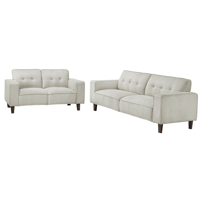 Deerhurst - Upholstered Tufted Track Arm Sofa Set - Premium Stationary Sofas & Loveseats from Coaster Fine Furniture - Just $1189! Shop now at Furniture Wholesale Plus  We are the best furniture store in Nashville, Hendersonville, Goodlettsville, Madison, Antioch, Mount Juliet, Lebanon, Gallatin, Springfield, Murfreesboro, Franklin, Brentwood