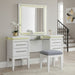Reflections - 3 Piece Vanity Set - Pearl White & Rhinestone – Vanity Sets by Liberty Furniture at Furniture Wholesale Plus , Nashville furniture store