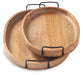 Jocelyne - Tray Set (Set of 2) - Brown / Black – Trays by Signature Design by Ashley® at Furniture Wholesale Plus , Nashville furniture store