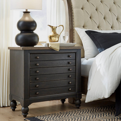 Americana Farmhouse - Bedside Chest With Charging Station – Bedside Chests by Liberty Furniture at Furniture Wholesale Plus , Nashville furniture store