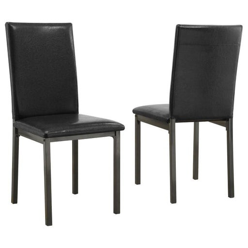 Garza - Upholstered Dining Side Chairs (Set of 2) - Black – Chair Sets by CoasterEveryday at Furniture Wholesale Plus , Nashville furniture store
