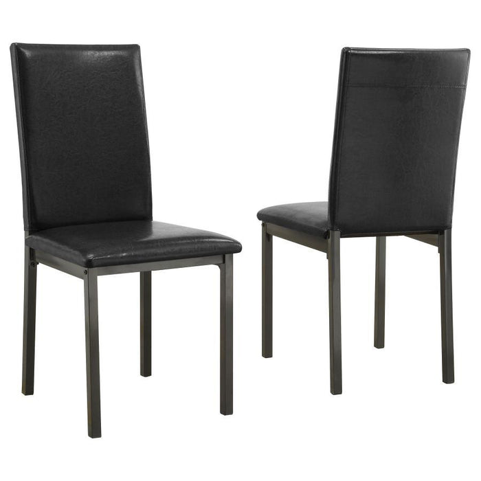 Garza - Upholstered Dining Side Chairs (Set of 2) - Black – Chair Sets by CoasterEveryday at Furniture Wholesale Plus , Nashville furniture store