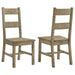 Cardova - Solid Wood Dining Side Chair (Set of 2) - Vineyard Oak – Chair Sets by Coaster Fine Furniture at Furniture Wholesale Plus , Nashville furniture store