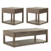 Bartlett Field - 3 Piece Table Set (1 Cocktail 2 End Tables) - Dusty Taupe – Table Sets by Liberty Furniture at Furniture Wholesale Plus , Nashville furniture store