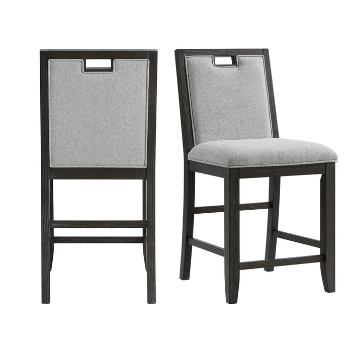 Elodie - Fabric Counter Chair (Set of 2) - Charcoal / Gray – Chair Sets by Elements International at Furniture Wholesale Plus , Nashville furniture store