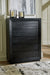 Londer - Five Drawer Chest - Black – Accent Chests by Millennium® by Ashley at Furniture Wholesale Plus , Nashville furniture store